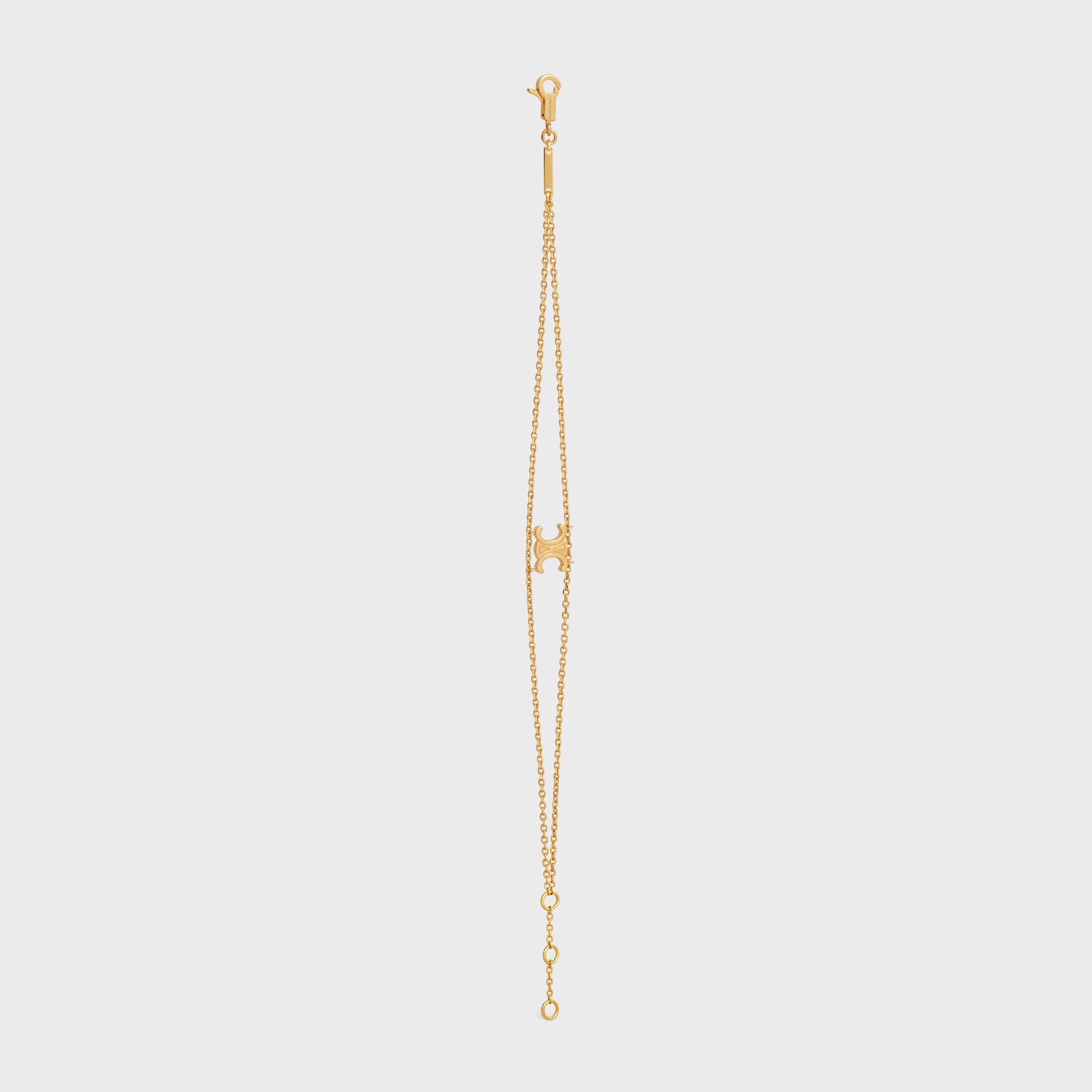 【CELINE】直営/正規店 TRIOMPHE SUSPENDED ブレスレット Gold Triomphe Suspended Bracelet in Brass with Gold Finish - GOLD