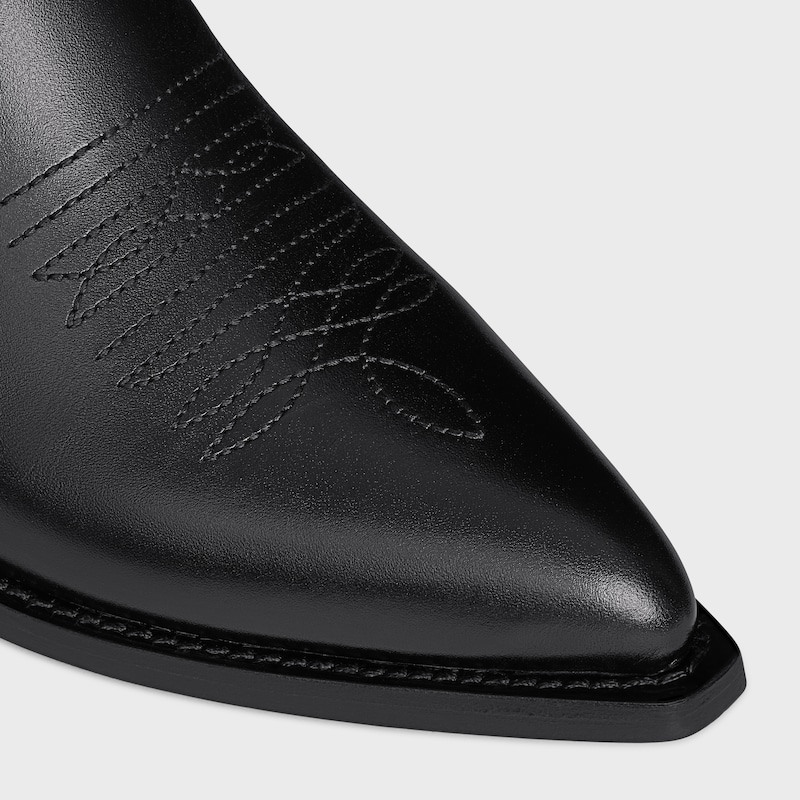 BOOT LEON IN SHINY CALFSKIN - BLACK -  - 1 | CELINE