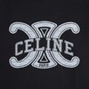 루즈 티셔츠 - 코튼 저지 - 블랙/화이트 -  - 4 | CELINE