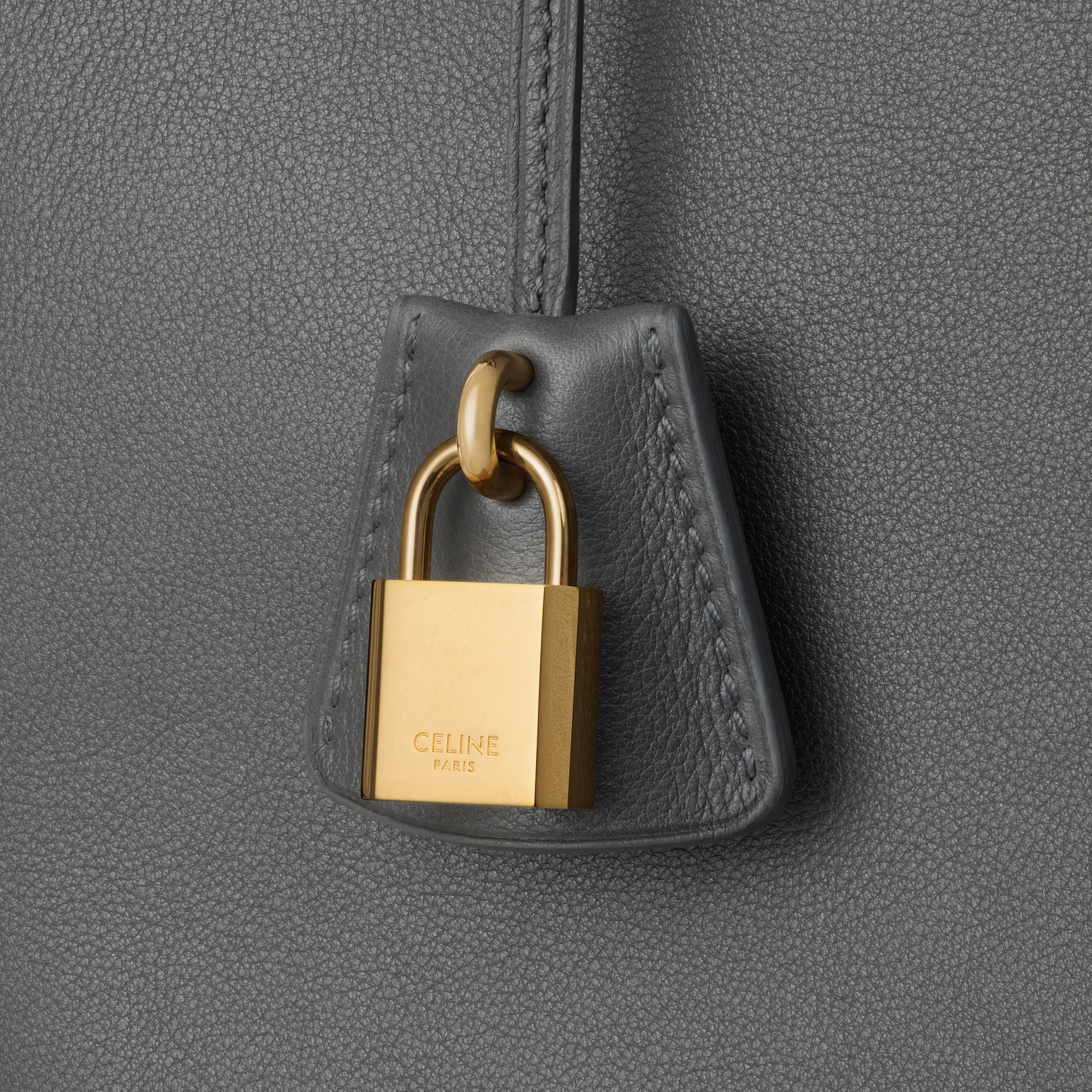 CELINE CONTI BAG in SUPPLE GRAINED CALFSKIN - ANTHRACITE