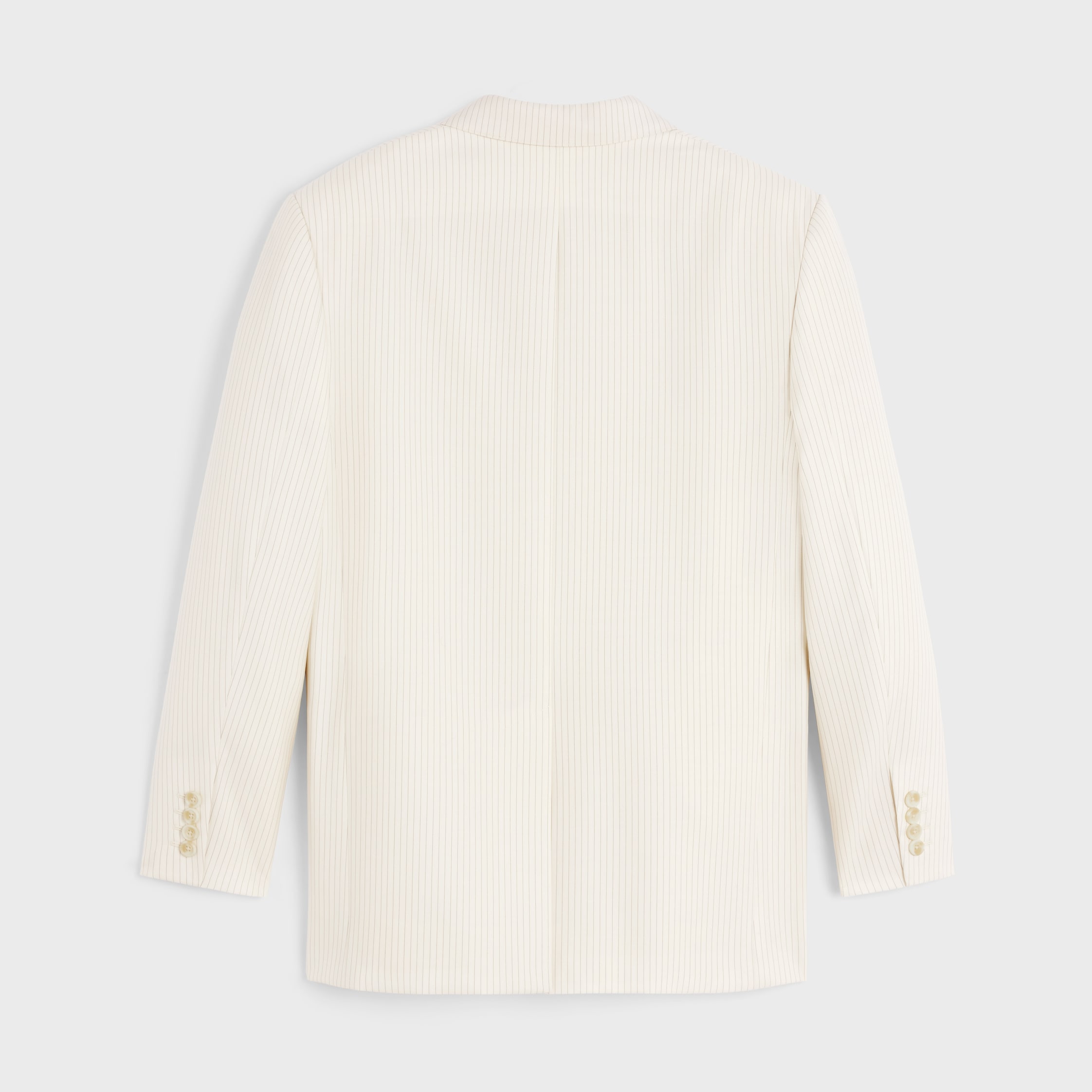 JUDE JACKET IN LIGHTWEIGHT STRIPED WOOL - IVOIRE/NOIR | CELINE