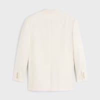 Jude jacket in lightweight striped wool - IVOIRE/NOIR -  - 2 | CELINE