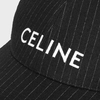 Celine法蘭絨棒球帽 - 黑色 / 粉筆色 -  - 1 | CELINE