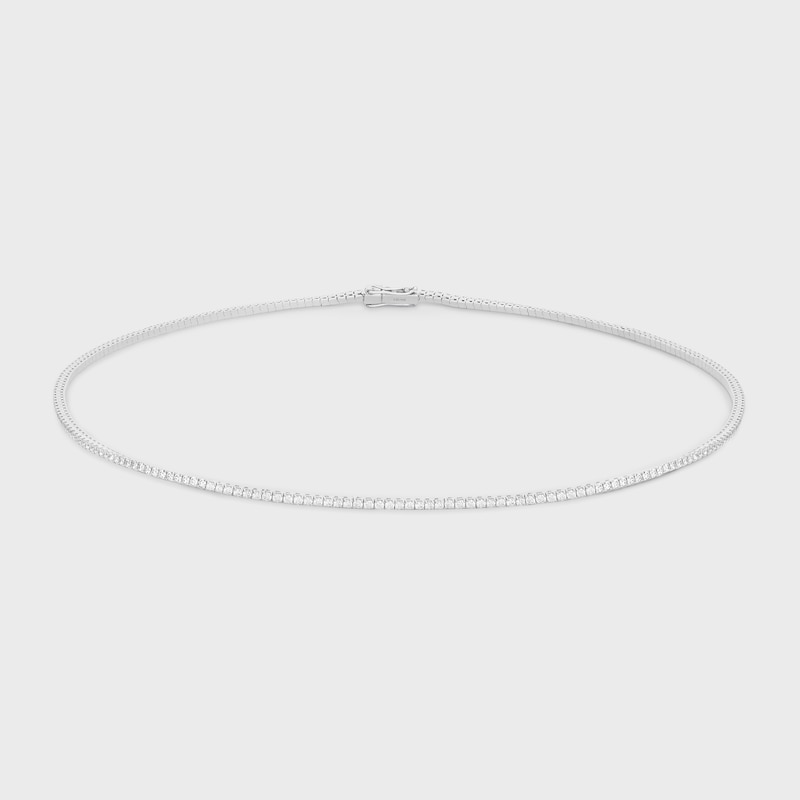 Tennis Necklace in White Gold and Diamonds - White Gold & White -  - 1 | CELINE