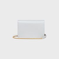 WALLET ON CHAIN MARGO in Shiny calfskin - MOON - WALLETS ON CHAIN - 2 | CELINE
