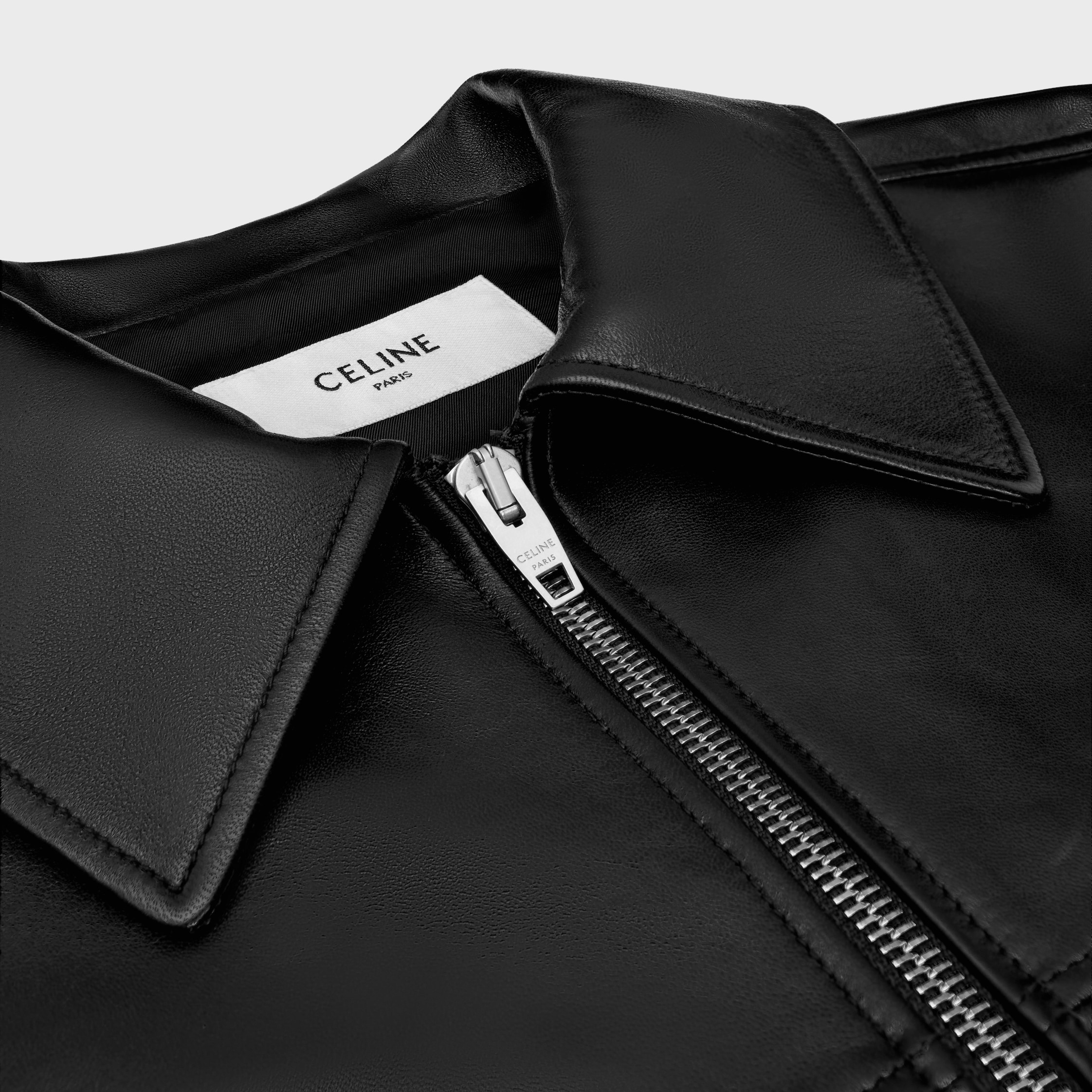 overshirt IN lambskin - BLACK | CELINE