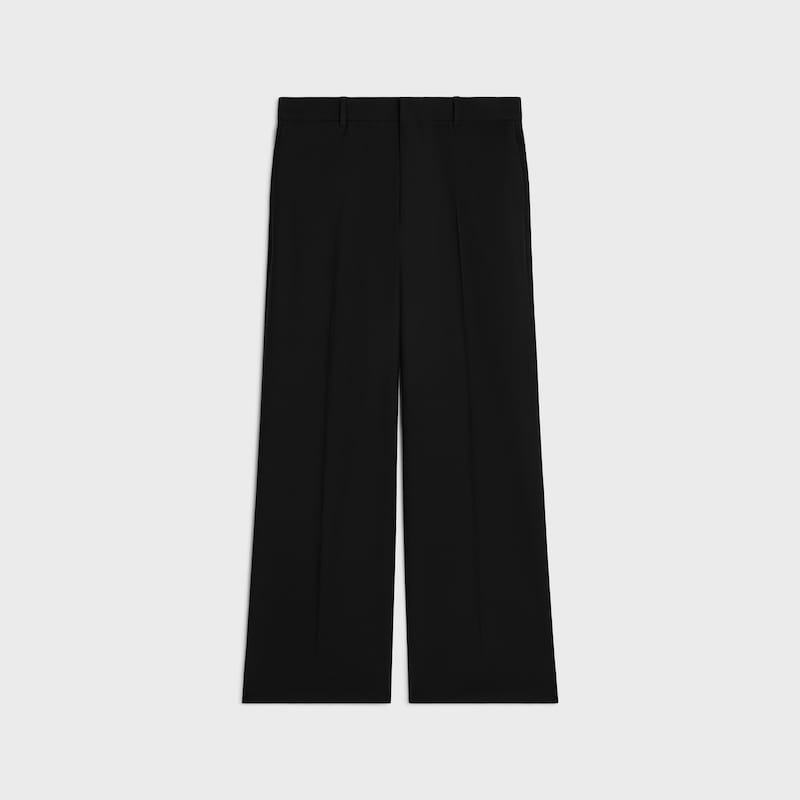 ethan trousers IN wool gabardine - BLACK -  - 1 | CELINE