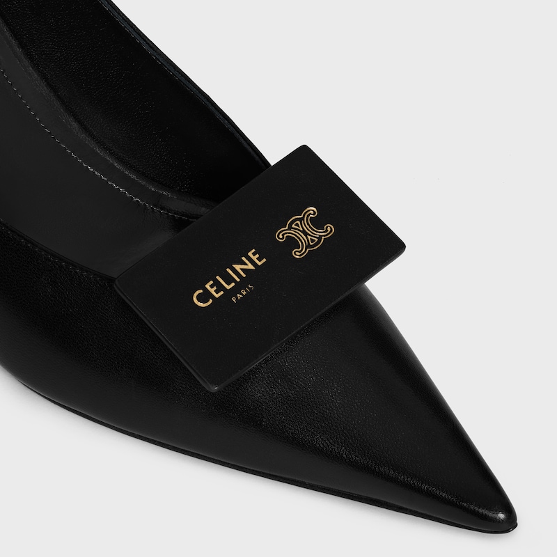 시그니처 라벨 펌프스 - 램스킨 - 블랙 -  - 1 | CELINE