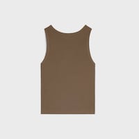 triomphe tank top IN ribbed cotton - GLAZED BROWN -  - 2 | CELINE