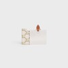 mirror with pouch in triomphe canvas and calfskin - WHITE - BEAUTY ACCESSORIES - 4 | CELINE