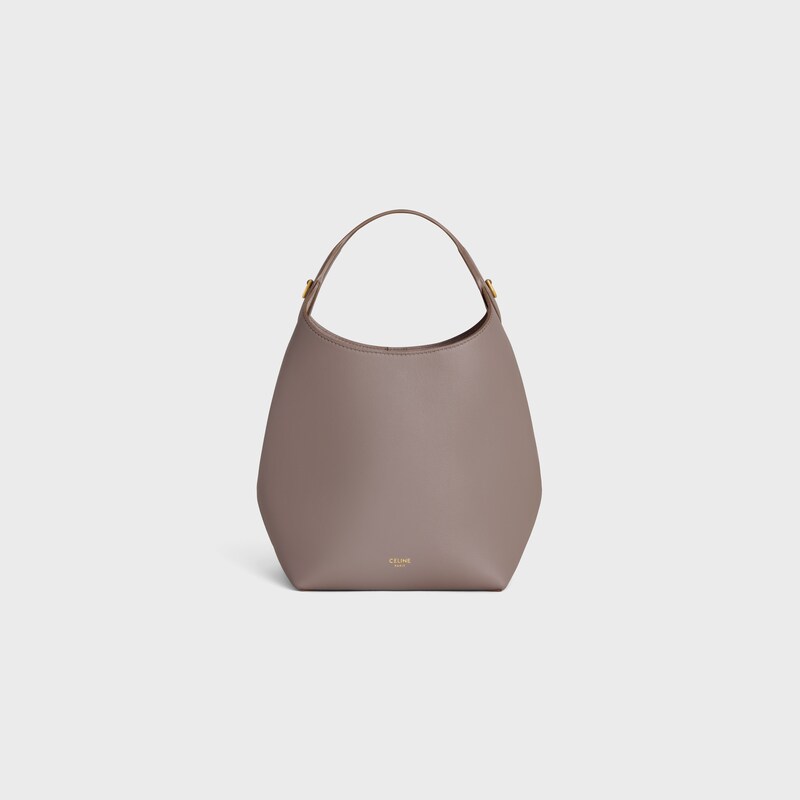 SMALL HOBO IN SUPPLE SMOOTH CALFSKIN - PEBBLE - NEW - 1 | CELINE
