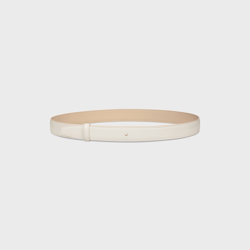 lani&egrave;re de ceinture r&eacute;versible 25MM TAURILLON - IVOIRE / BLANC COTON -  - 1 | CELINE