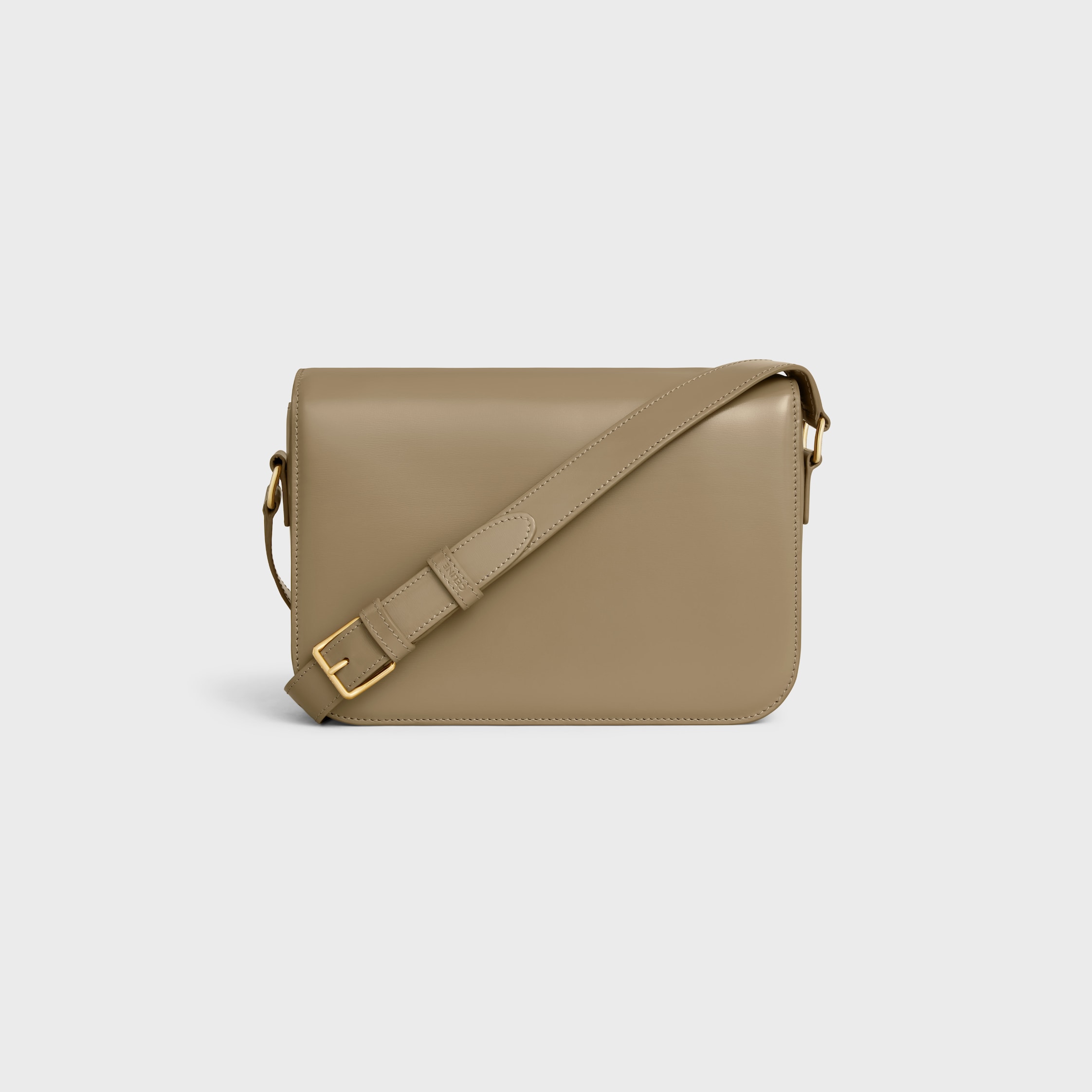 【関税送料込】CELINE CLASSIQUE TRIOMPHE BAG Smoked Brown CLASSIQUE TRIOMPHE BAG IN shiny calfskin - Smoked Brown | CELINE