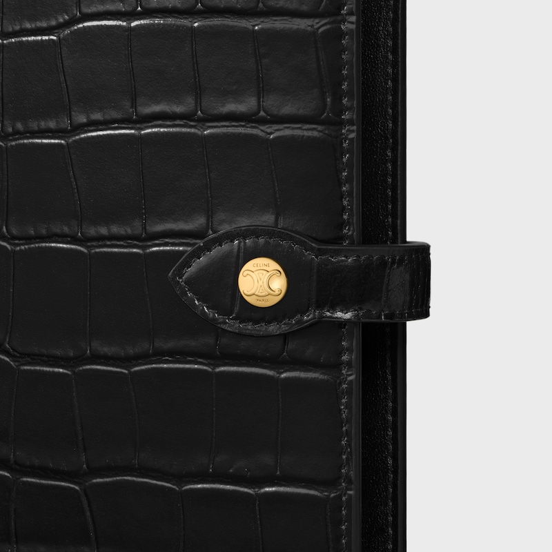 MEDIUM NOTEBOOK COVER IN CROCODILE NILOTICUS - BLACK - NEW COLLECTION MEN - 1 | CELINE