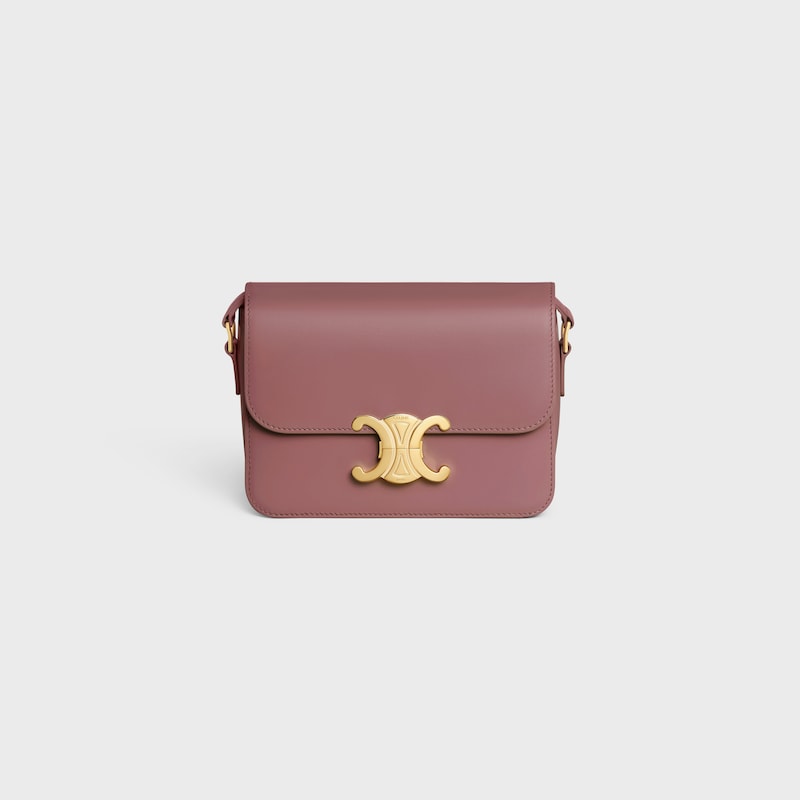 Teen Triomphe Bag in shiny calfskin - VINTAGE ROSE - TRIOMPHE - 1 | CELINE