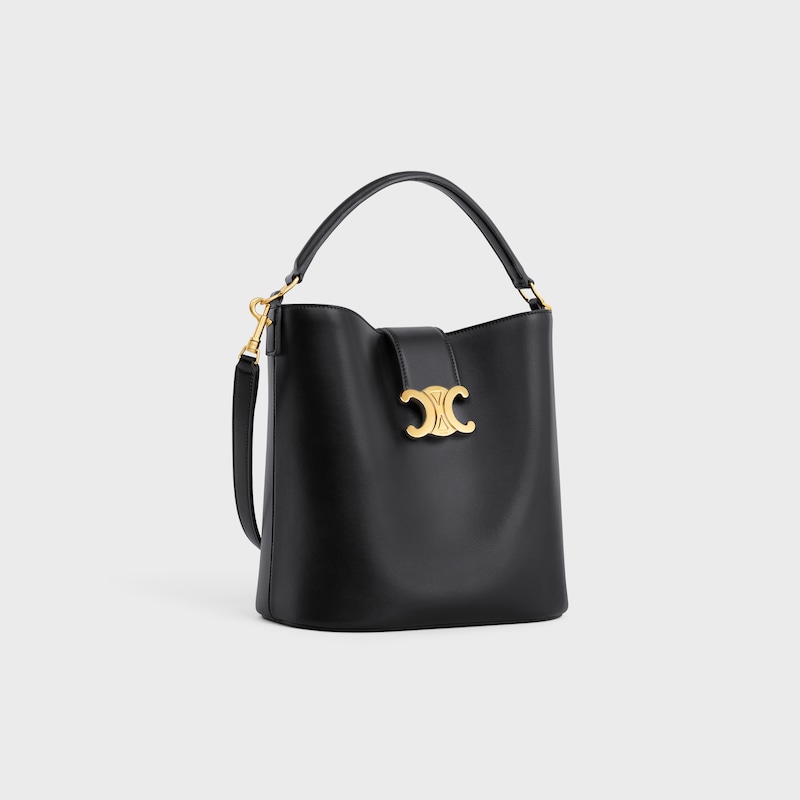 MEDIUM BUCKET LOUISE IN SMOOTH CALFSKIN - BLACK - GIFT FINDER - 1 | CELINE