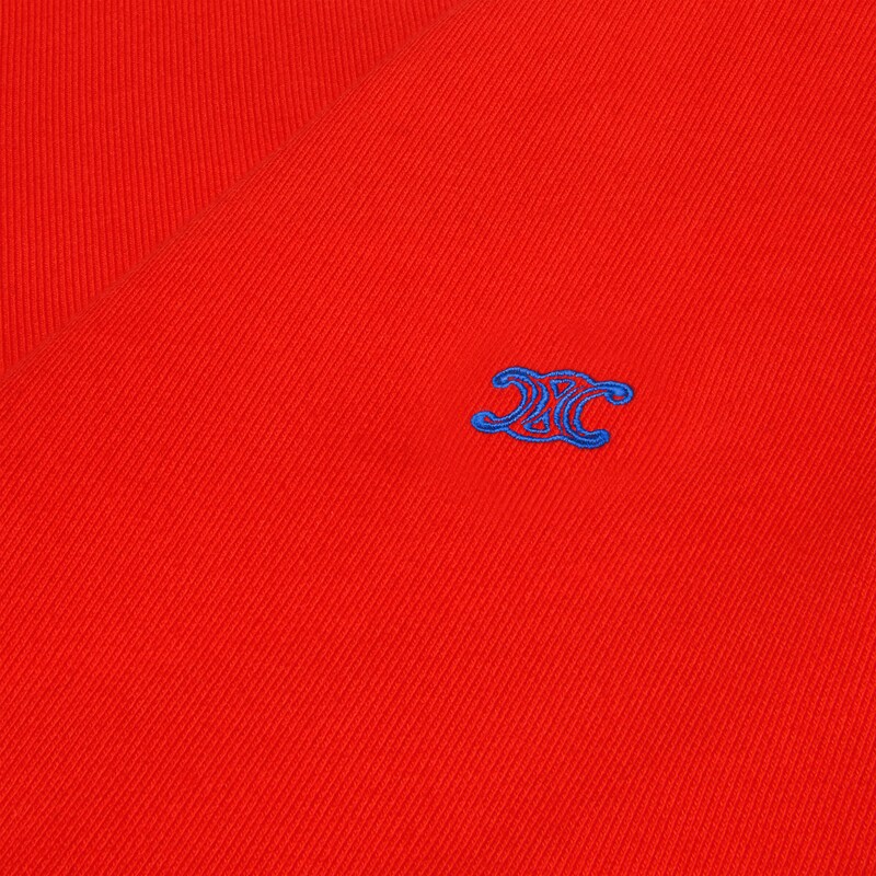 sweatshirt IN cotton fleece - Red cyclist/ bleu denim -  - 1 | CELINE