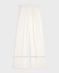 pyjama trousers IN silk satin - IVOIRE -  - 2 | CELINE