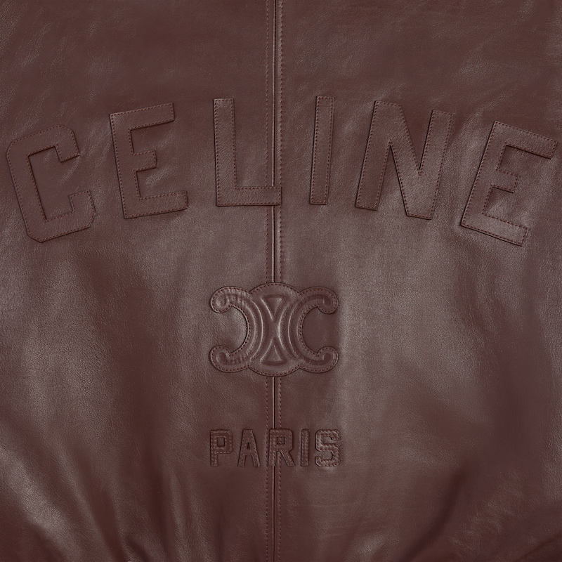 CHAQUETA TEDDY DE PIEL DE BECERRO - Chocolate -  - 1 | CELINE