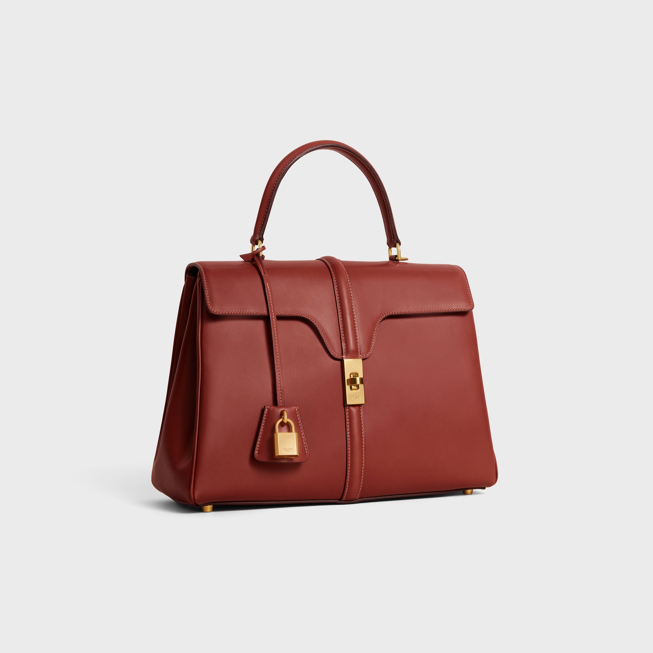 CELINE 16 スモール 2WAYハンドバッグ ヌード セリーヌ 16セーズ スモール レザー 2WAYハンドバッグ ピンク