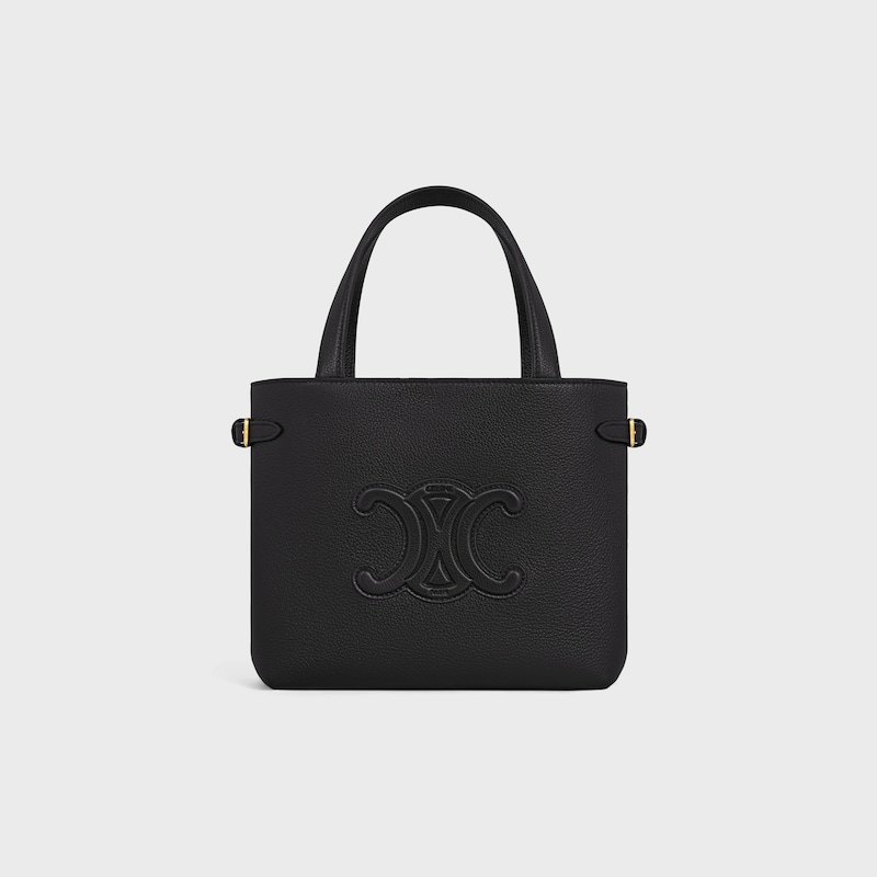 MINI CABAS ANAIS CUIR TRIOMPHE in Grained calfskin - BLACK - HOBO AND TOTE BAGS - 1 | CELINE