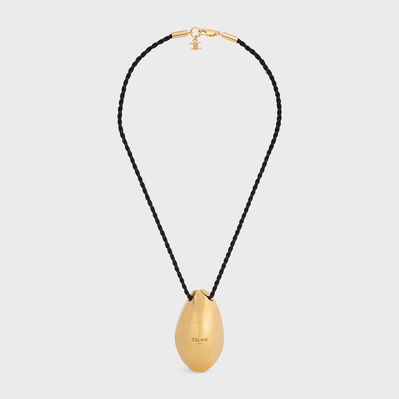 Collier Coquillage Celine Défilé en Laiton Doré et Soie - BLACK / GOLD - COLLECTION ÉTÉ CELINE - 1 | CELINE