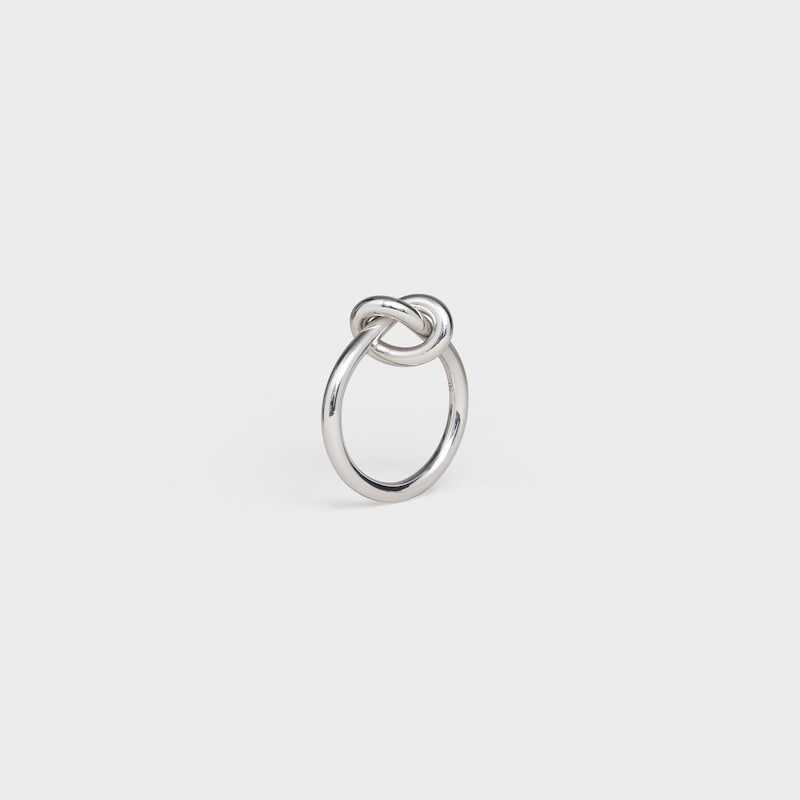 Knot Ring in Brass with Rhodium finish - SILVER -  - 1 | CELINE