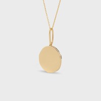 黃金及鑽石小型Medaille Celine頸鍊 - 黃金 - 项链 - 1 | CELINE