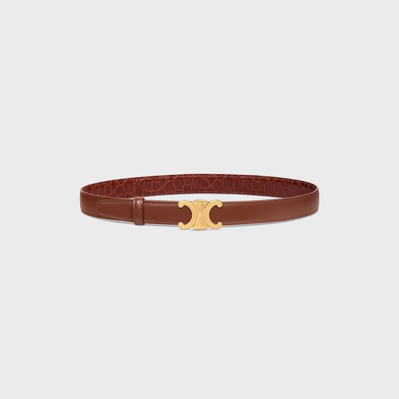 lani&egrave;re de ceinture r&eacute;versible 25MM Taurillon et Veau fa&ccedil;on crocodile -  -  - 1 | CELINE
