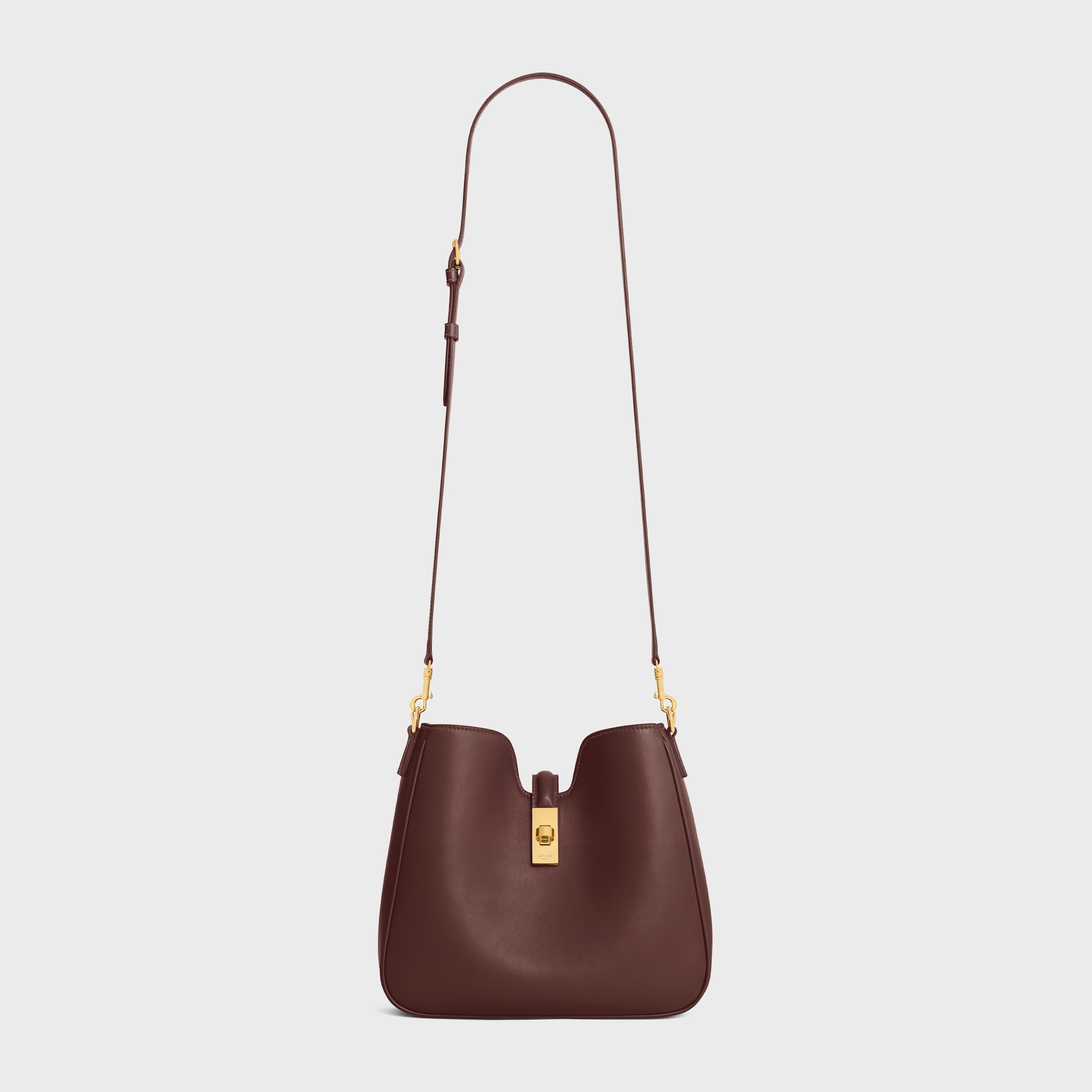 SMALL CAMILLE 16 SOFT BAG IN SMOOTH CALFSKIN - CHESTNUT | CELINE