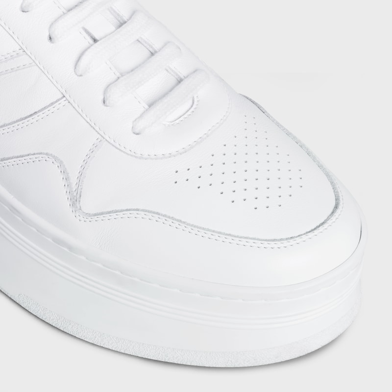 BLOCK SNEAKERS WITH WEDGE OUTSOLE in CALFSKIN - OPTIC WHITE -  - 1 | CELINE