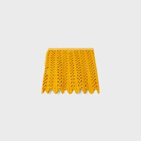 mini skirt IN cotton crochet - LIGHT ORANGE -  - 2 | CELINE