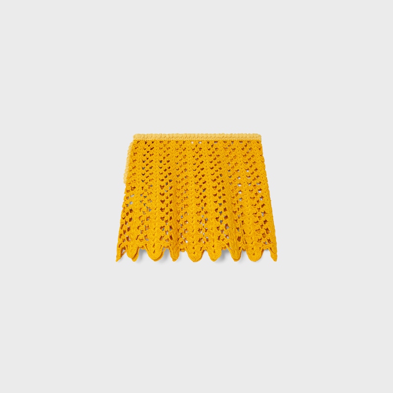 mini jupe coton crochet - orange clair -  - 1 | CELINE