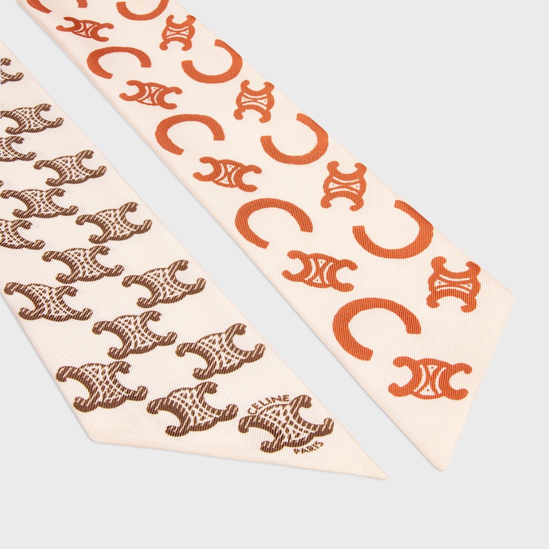 lavalliere IN SILK TWILL - MANDARINE/VANILLA -  - 1 | CELINE