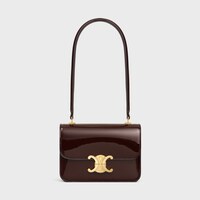 TEEN GARANCE bag in PATENT CALFSKIN - DARK BROWN - TRIOMPHE - 1 | CELINE