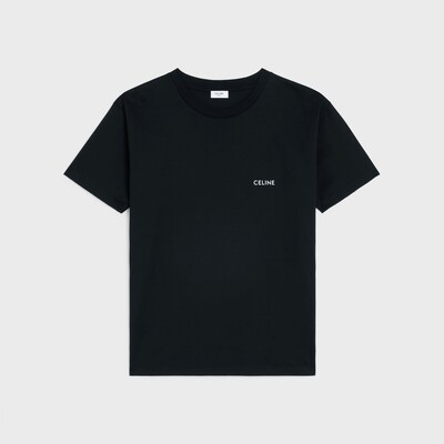 CELINE 루즈 티셔츠 - 코튼 저지 - 블랙/화이트 -  - tileIndex | CELINE