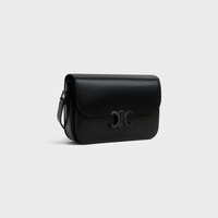 CLASSIQUE TRIOMPHE BAG IN Shiny Calfskin - BLACK - CROSS-BODY BAGS - 2 | CELINE