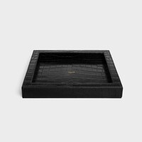 SQUARED TRAY IN CROCODILE - BLACK - HOME - 1 | CELINE