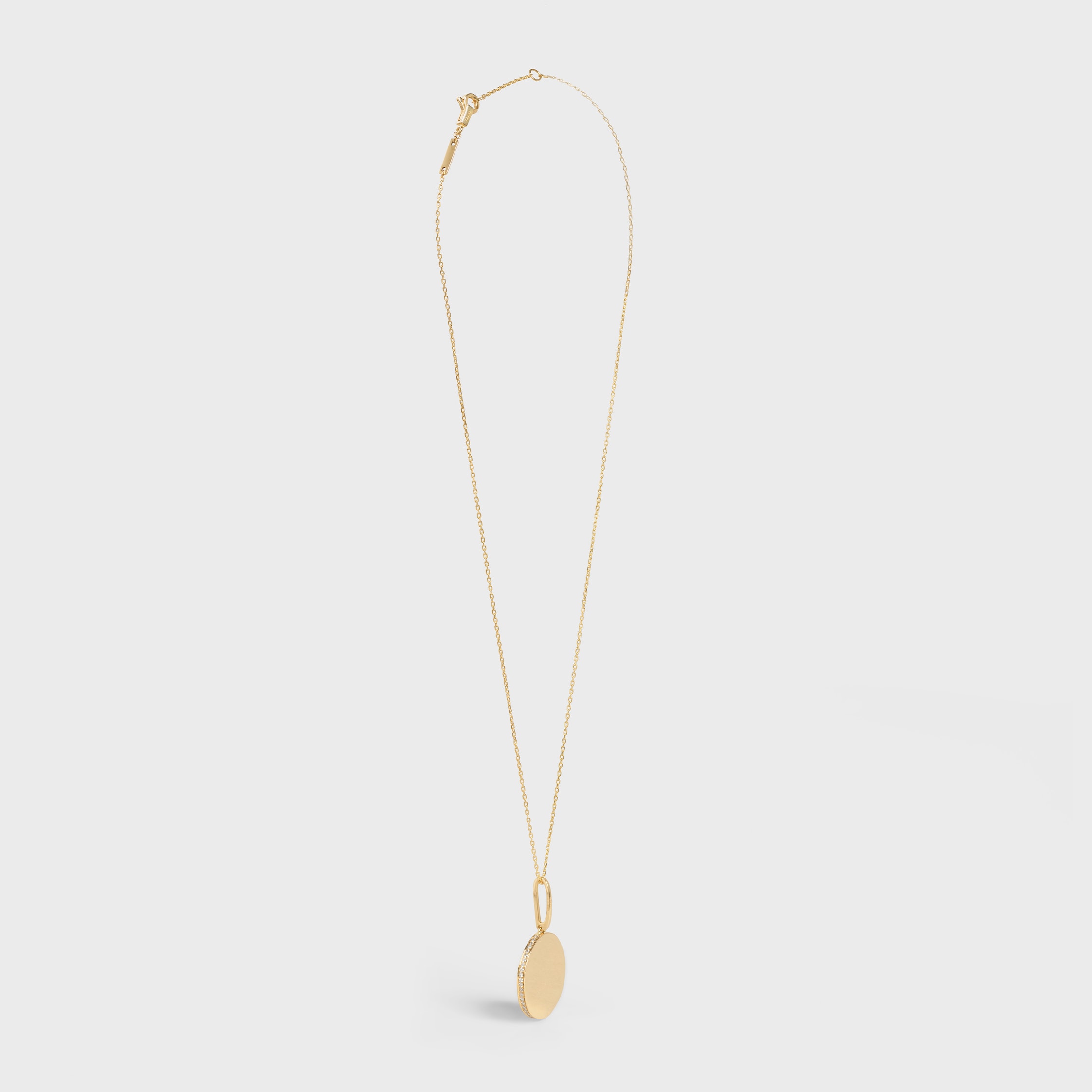 MEDAILLE CELINE SMALL NECKLACE IN YELLOW GOLD AND DIAMONDS