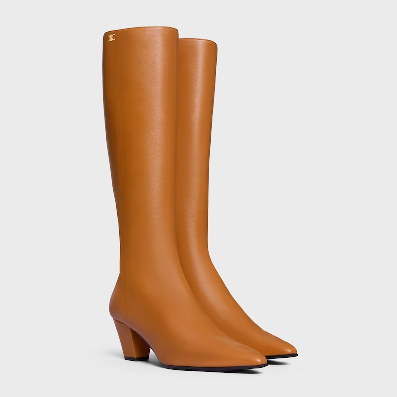 STAGE - HIGH BOOT IN LAMBSKIN - SAHARA -  - 1 | CELINE