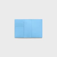 PASSPORT COVER TAKEAWAY IN SMOOTH LAMBSKIN - SKY BLUE / RED - GIFTS FOR HIM - 2 | CELINE