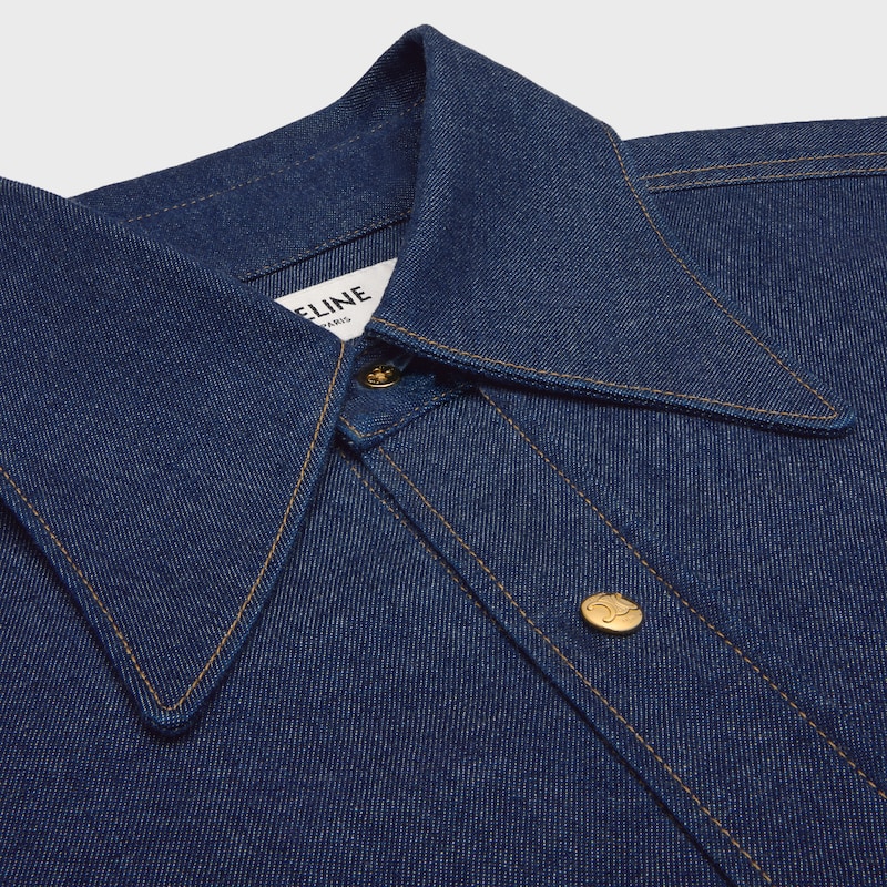 shirt in denim - DARK RINSED -  - 1 | CELINE