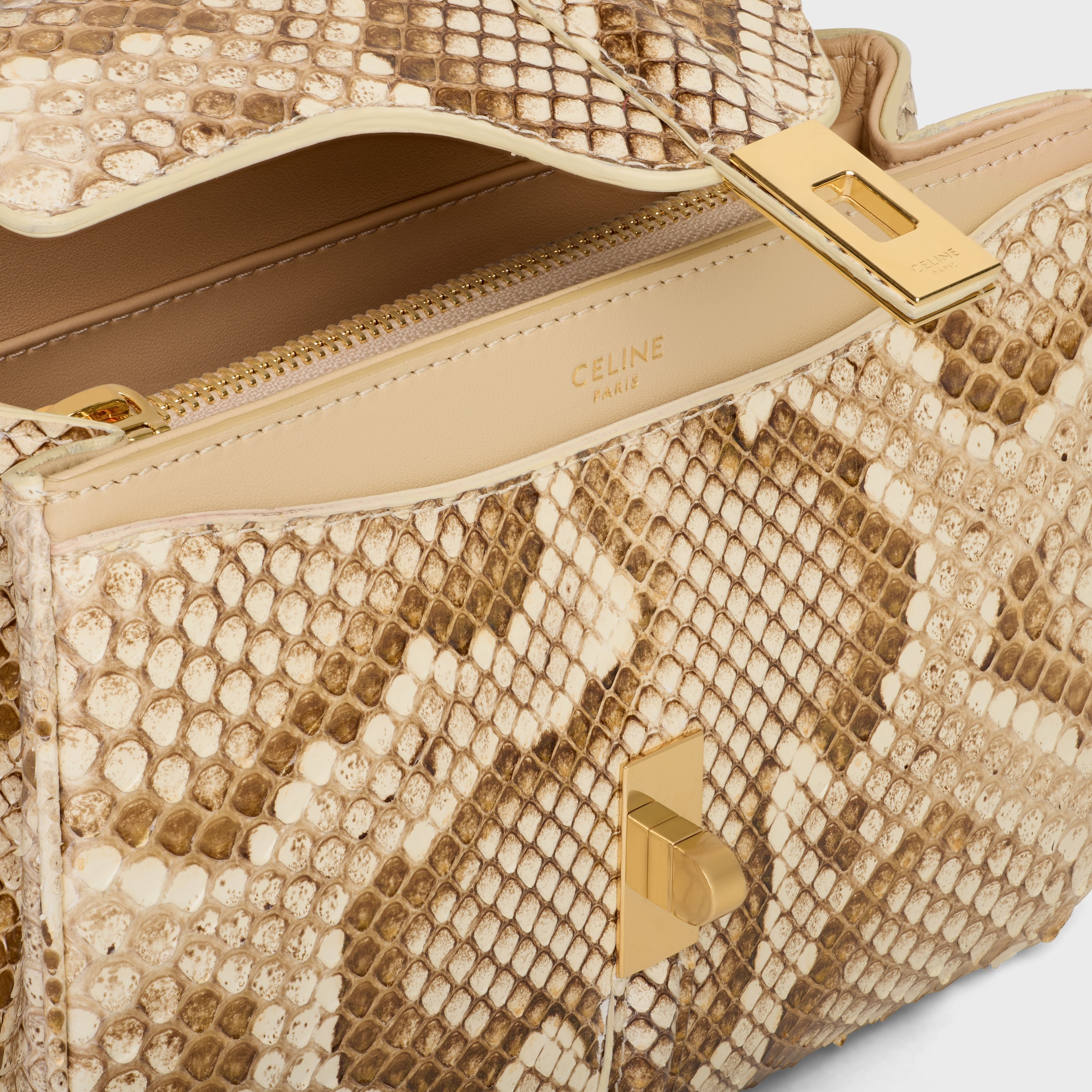 【CELINE】　パイソン　オープントゥ MINI 16 IN PYTHON - | CELINE