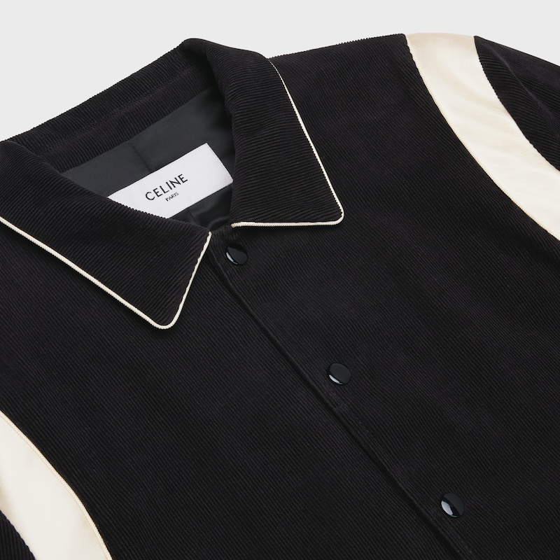 TEDDY JACKET IN CORDUROY - BLACK -  - 1 | CELINE