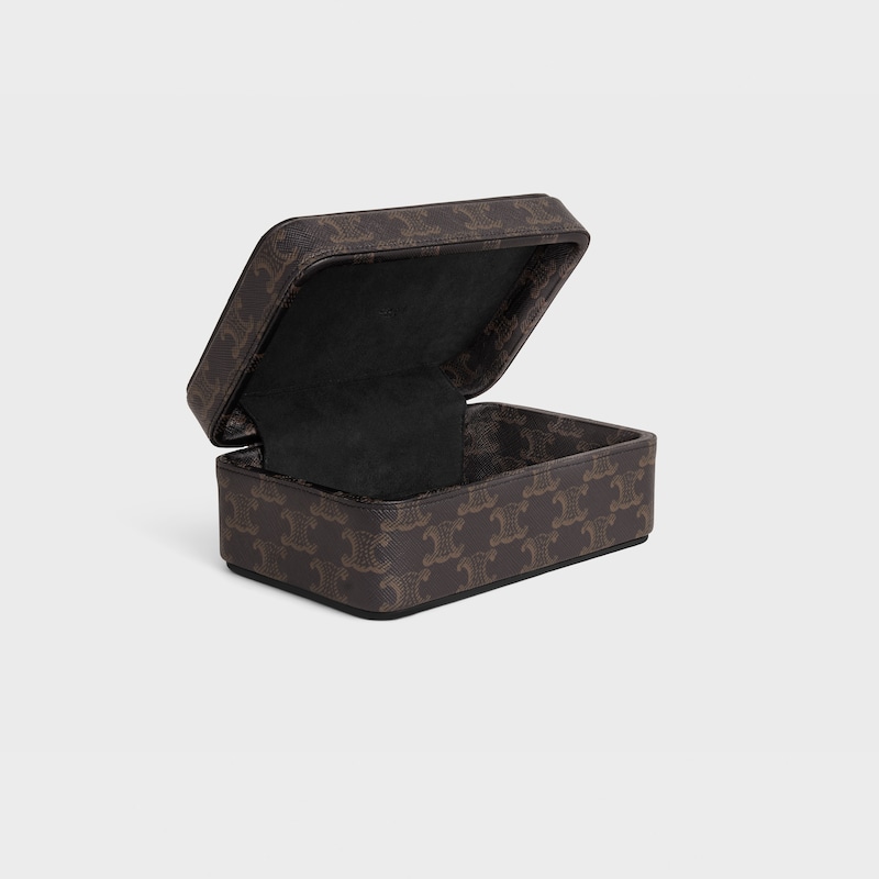 Rectangular box in triomphe canvas - BLACK / TAN - CELINE MAISON - 1 | CELINE