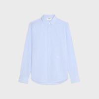 棉質府綢寬鬆恤衫 - 天空色 -  - 1 | CELINE