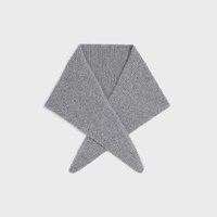 ผ้าโพกศีรษะ ผ้าไหมแคชเมียร์ - สีเทาอ่อน -  - 1 | CELINE