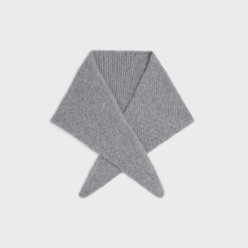 BANDANA DE CACHEMIRA DE SEDA - GRIS CLARO -  - 1 | CELINE