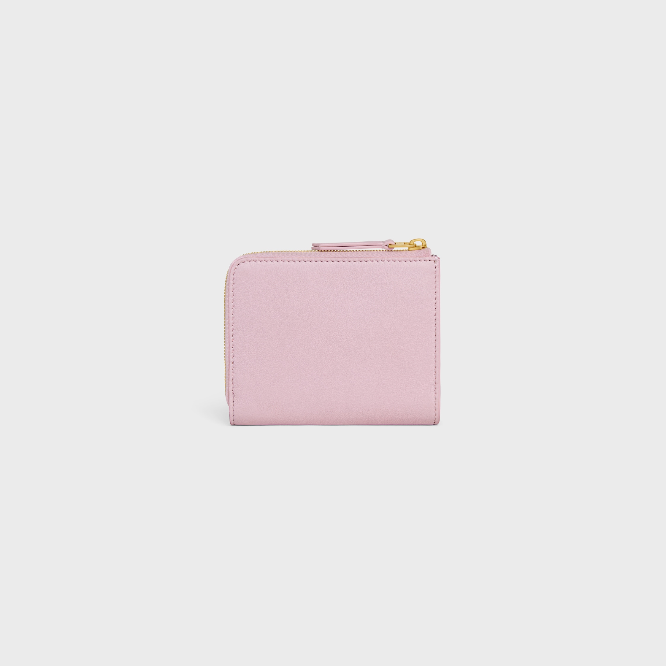 FLAT ZIPPED WALLET TRIOMPHE STAMP IN SUPPLE GRAINED CALFSKIN