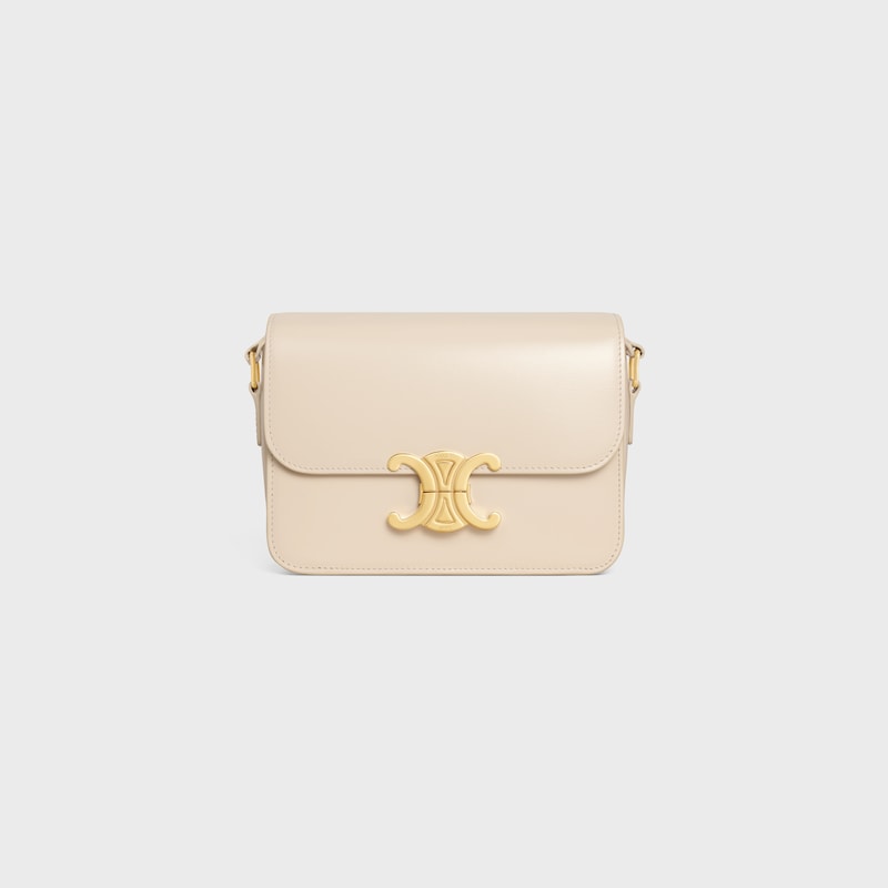 TEEN TRIOMPHE BAG IN shiny calfskin - CREAM - TRIOMPHE - 1 | CELINE